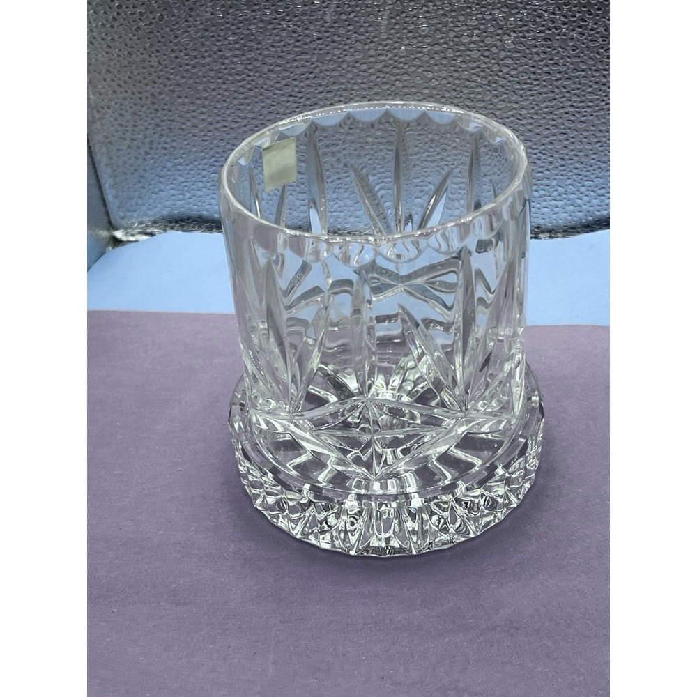 Vtg Hand Cut Crystal Candleholder / Wine Chiller 24% lead oxide made in Poland‎